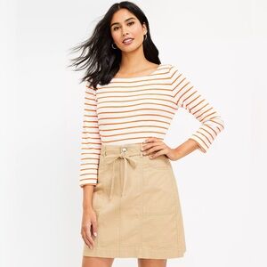 Loft Twill Mini Skirt Tan Petit